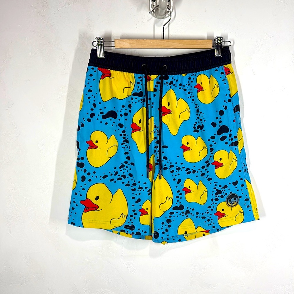 Neff blue rubber ducky swim trunks size medium